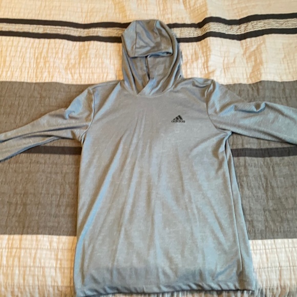 Light Blue Adidas Long Sleeve Sweatshirt - Picture 1 of 4